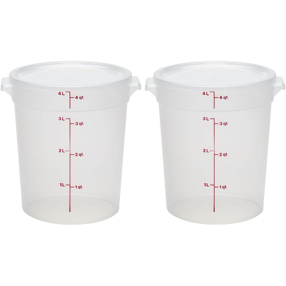 Food Storage Quart Containers - Wadah Penyimpanan Makanan Bebas BPA 4-Quart
