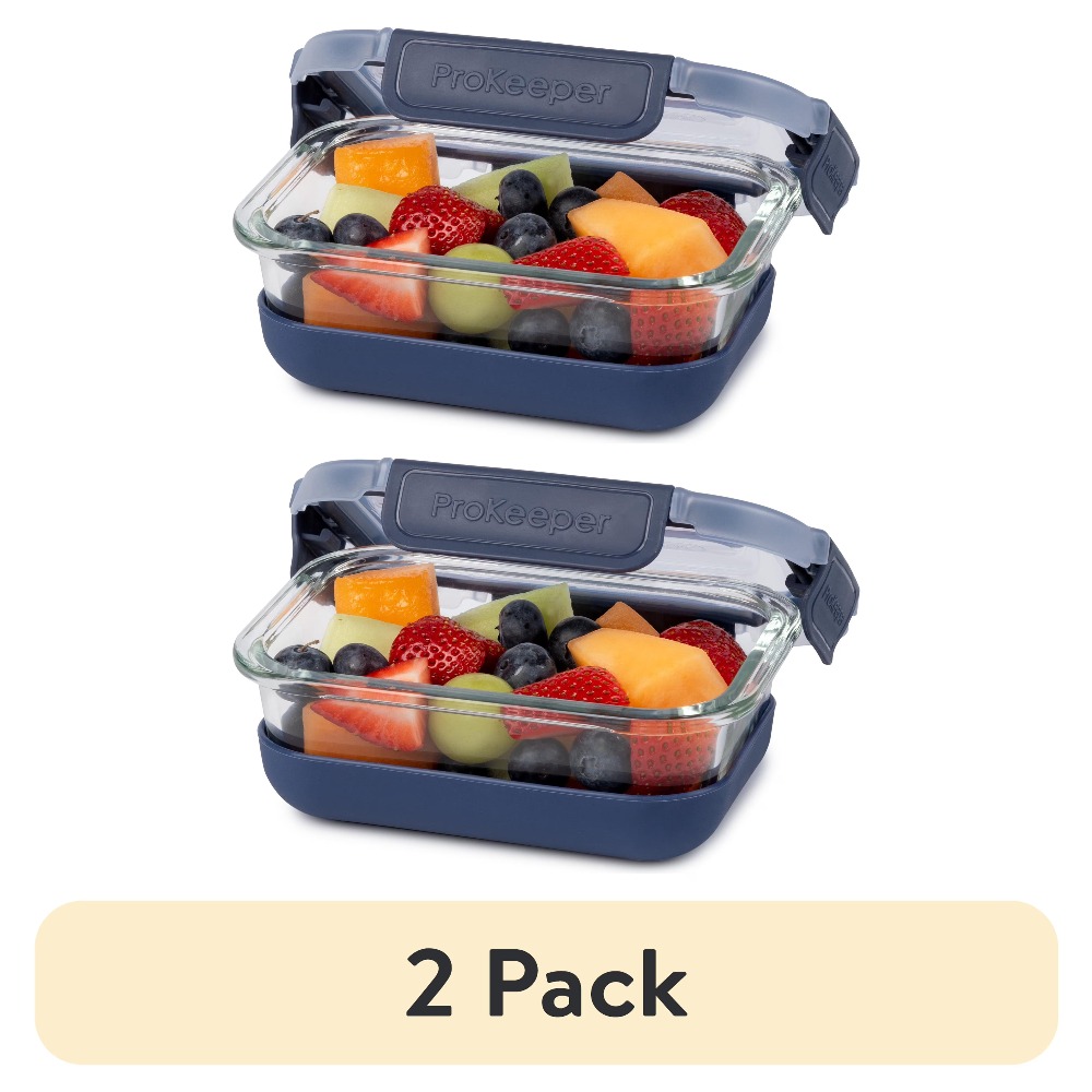 Food Storage Containers Glass - 2 Paket Wadah Penyimpanan Makanan Kaca