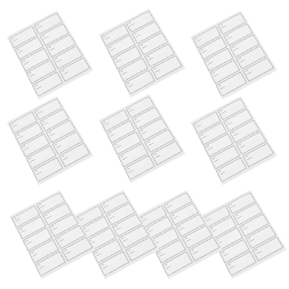 Food Storage Notes - 10 Lembar Stiker Label Tahan Air