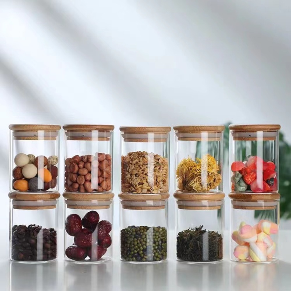 Food Storage With Glass Lids - Tangki penyimpanan makanan kaca, terbuat dari