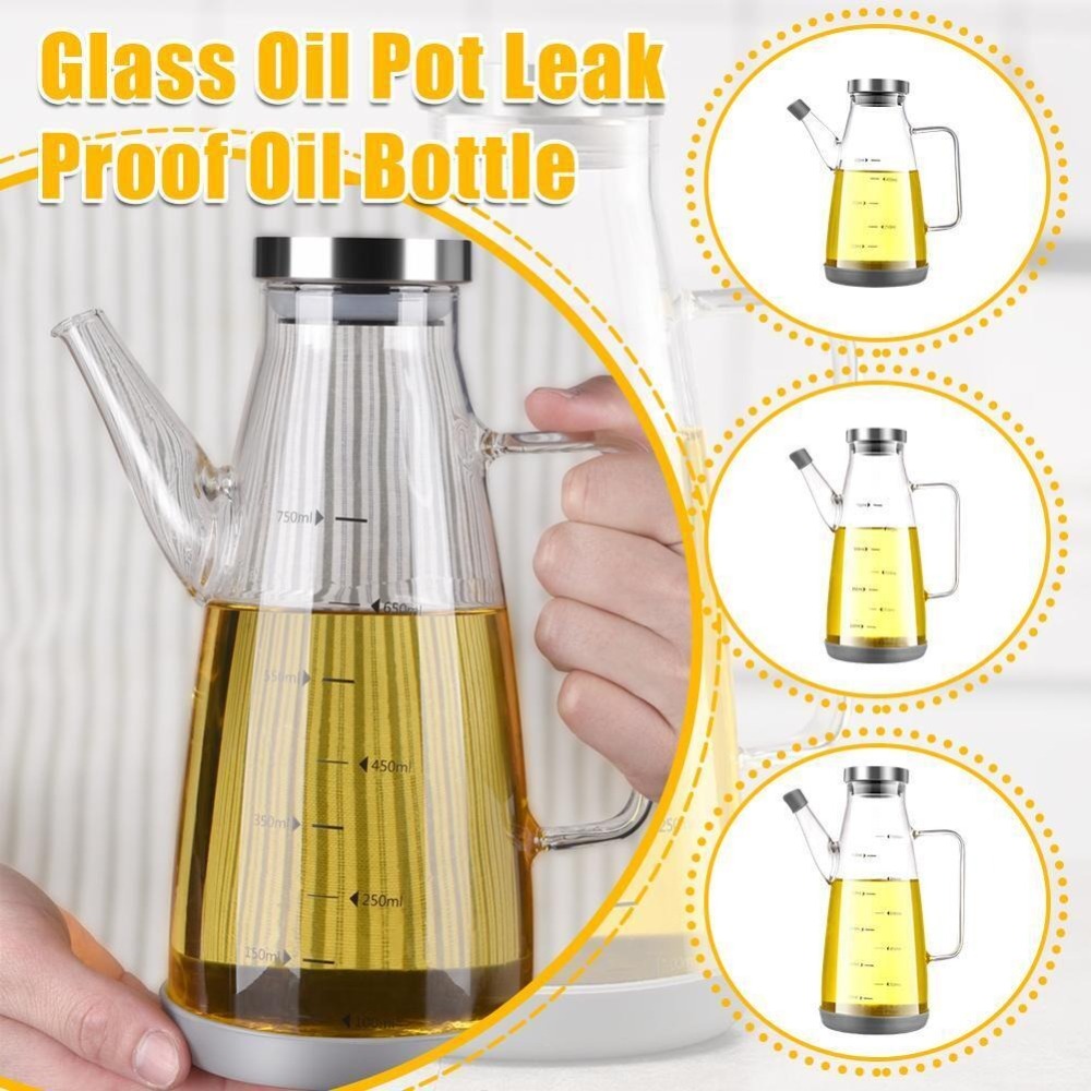 Food Storage Glass Containers Large - Botol Dispenser Minyak Aman untuk Makanan