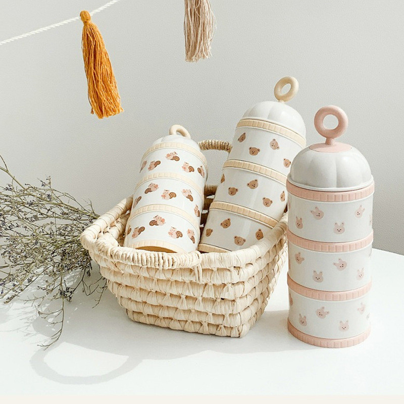 Food Storage Baby - Kotak wadah susu beruang lucu, aksesori