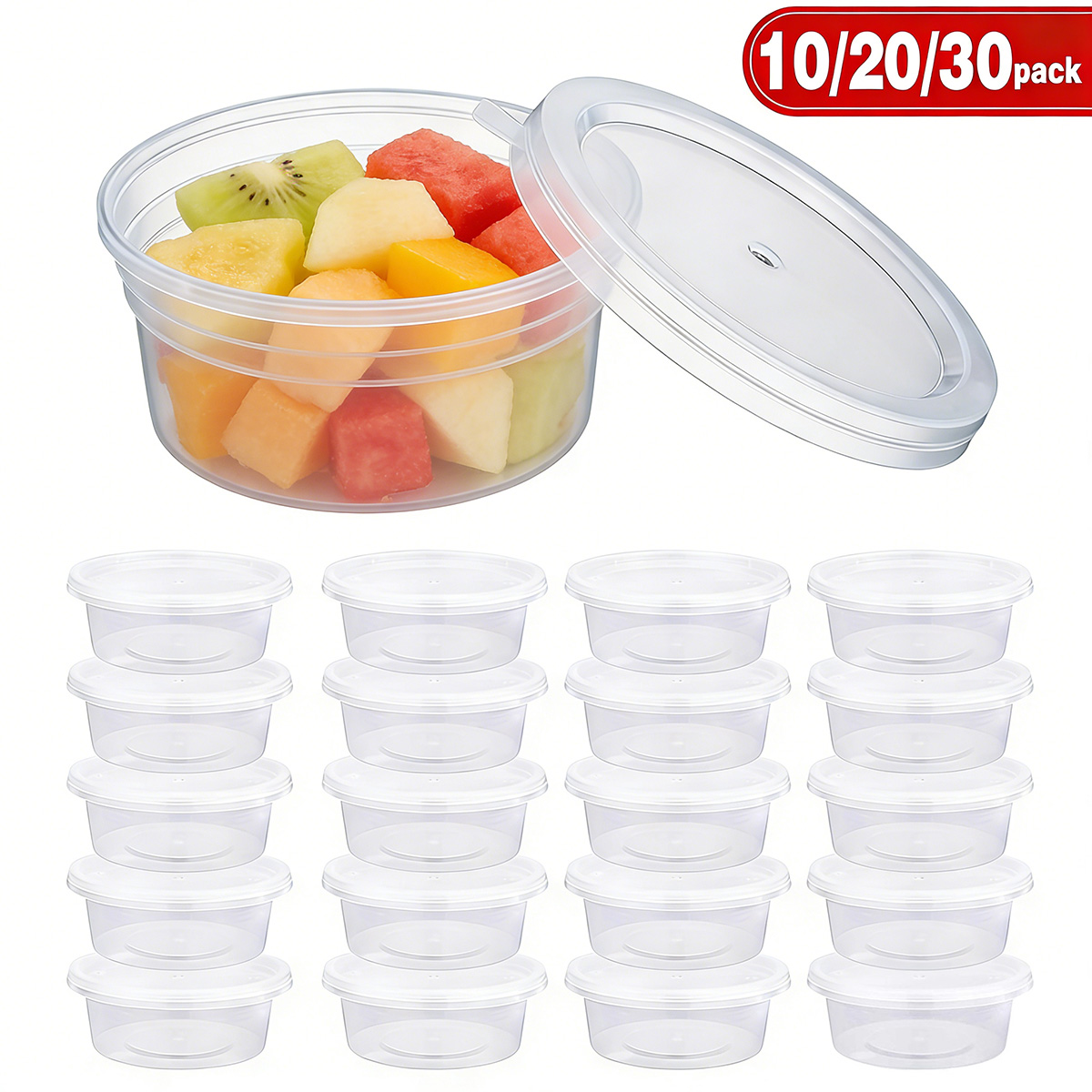 Food Storage Lid - 10/20/40 Paket Wadah Slime Kecil Dengan