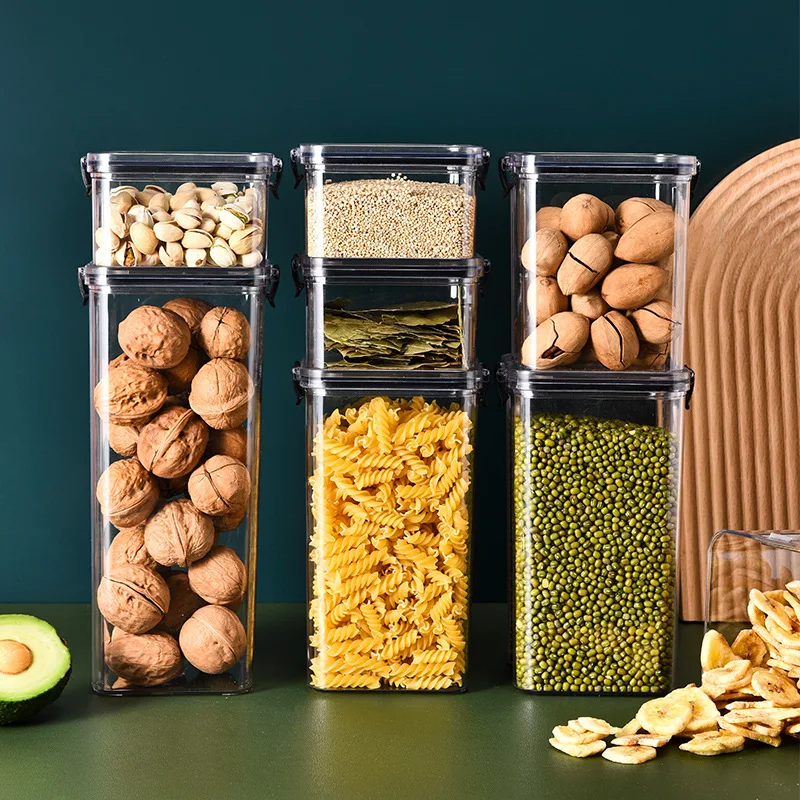 Food Storage Glass Containers Large - Yes1PC Wadah Biji-bijian Dapur, Wadah Tertutup,