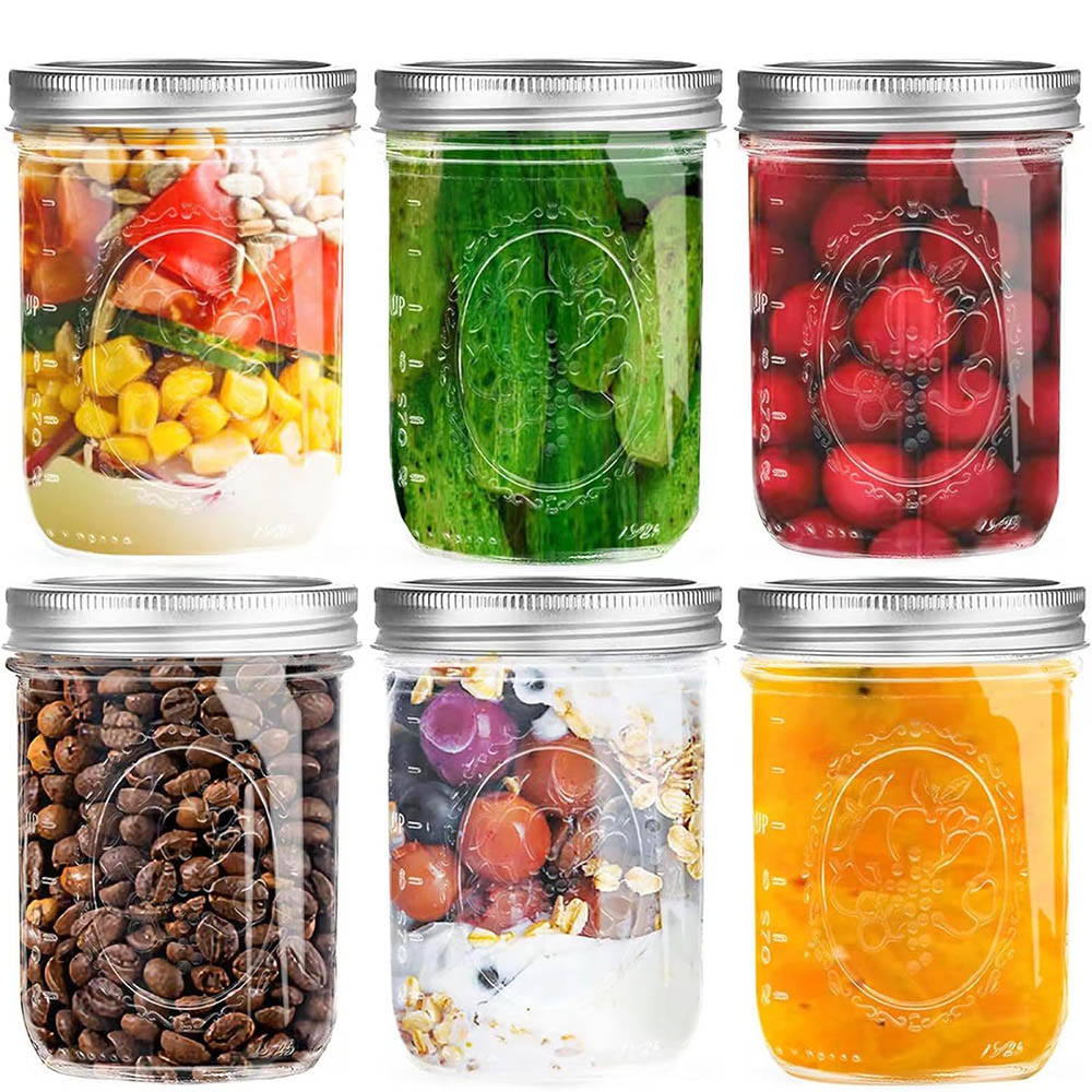 Food Storage Lid - Stoples Mason Mulut Lebar 16oz dengan