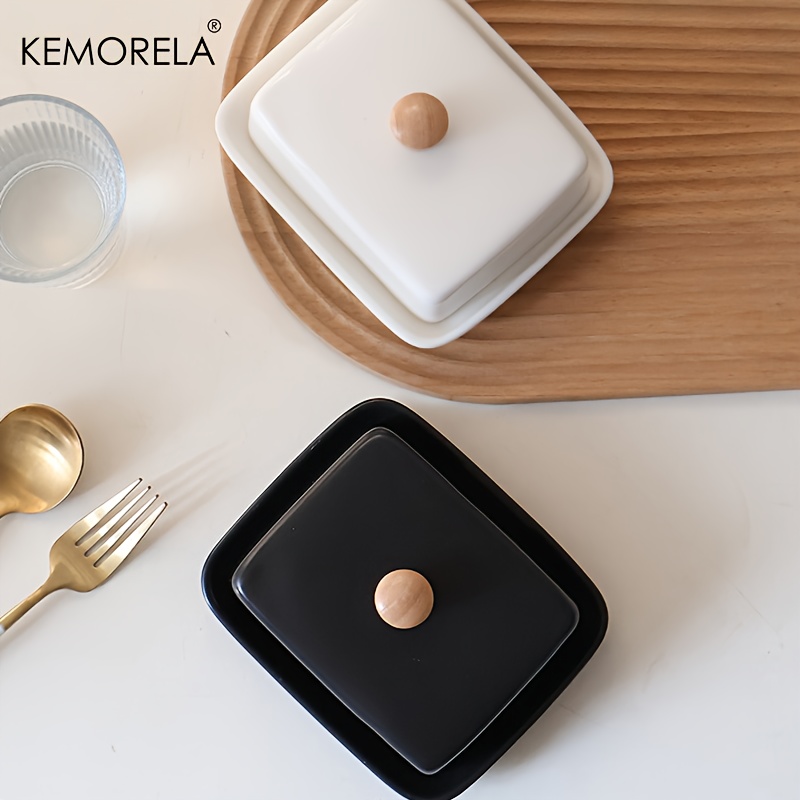 Food Storage For Restaurant - Wadah Mentega Keramik dengan Tutup Kotak