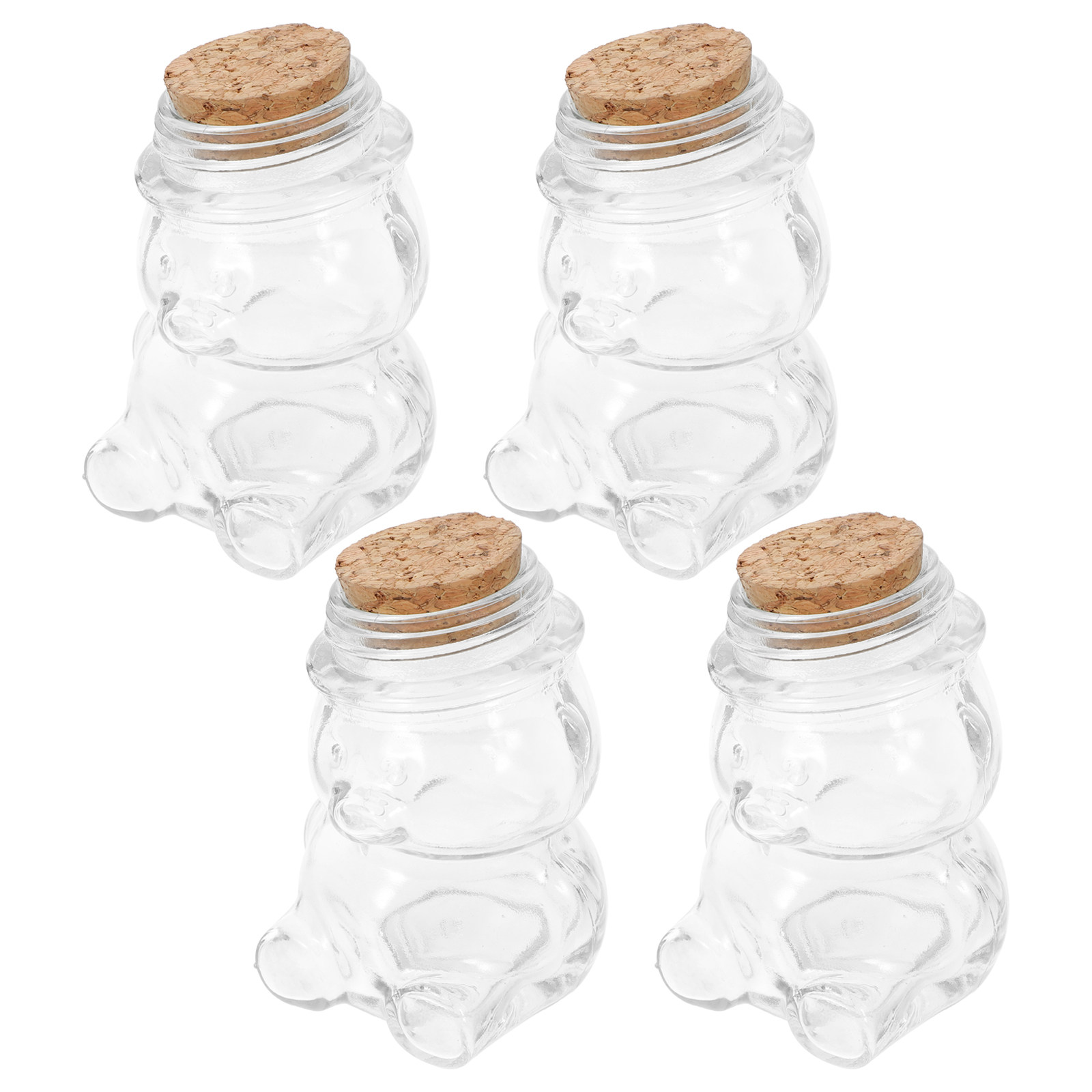 Food Storage Containers Glass - 4 Buah Set Toples Permen Kaca