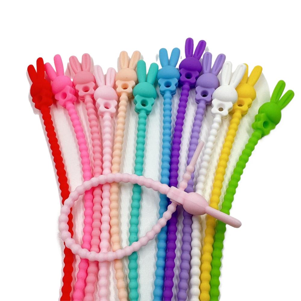 Food Storage Bag - 10Pcs Pengatur Kabel Silikon Bentuk Bunga
