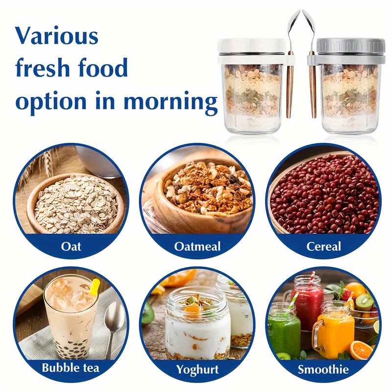 1 buah/2 buah Gelas Oatmeal, W - Food Storage Glass ulasan dan harga