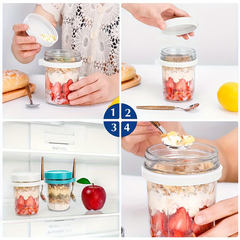 1 buah/2 buah Gelas Oatmeal, W - Food Storage Glass ulasan dan harga