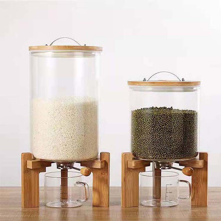 Stoples Penyimpanan Beras Kaca - Food Storage Glass Containers Large ulasan dan harga