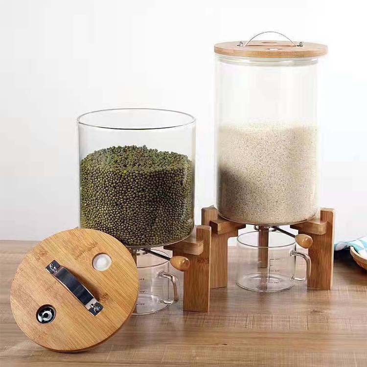 Stoples Penyimpanan Beras Kaca - Food Storage Glass Containers Large ulasan dan harga