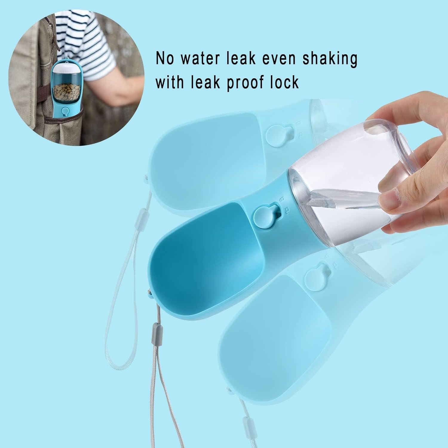 Botol Air Anjing dengan Wadah  - Food Storage Necessities ulasan dan harga