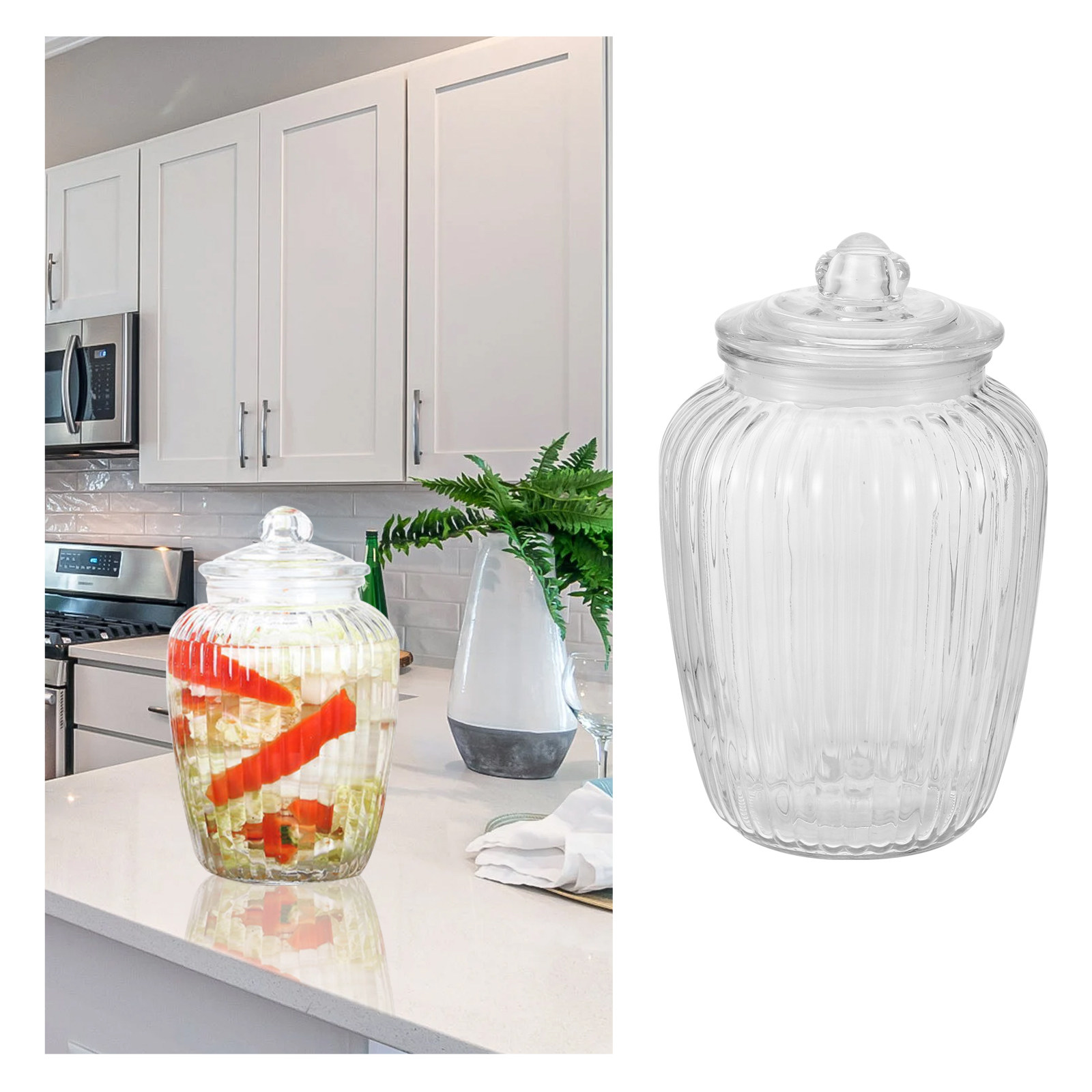 1 Buah Wadah Penyimpanan Kaca  - Food Storage Glass Containers Large ulasan dan harga