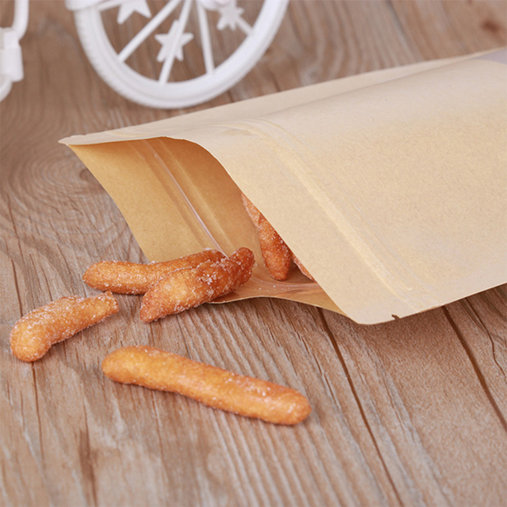 50Pcs Kantong Kertas Kraft Ber - Food Storage Bag ulasan dan harga
