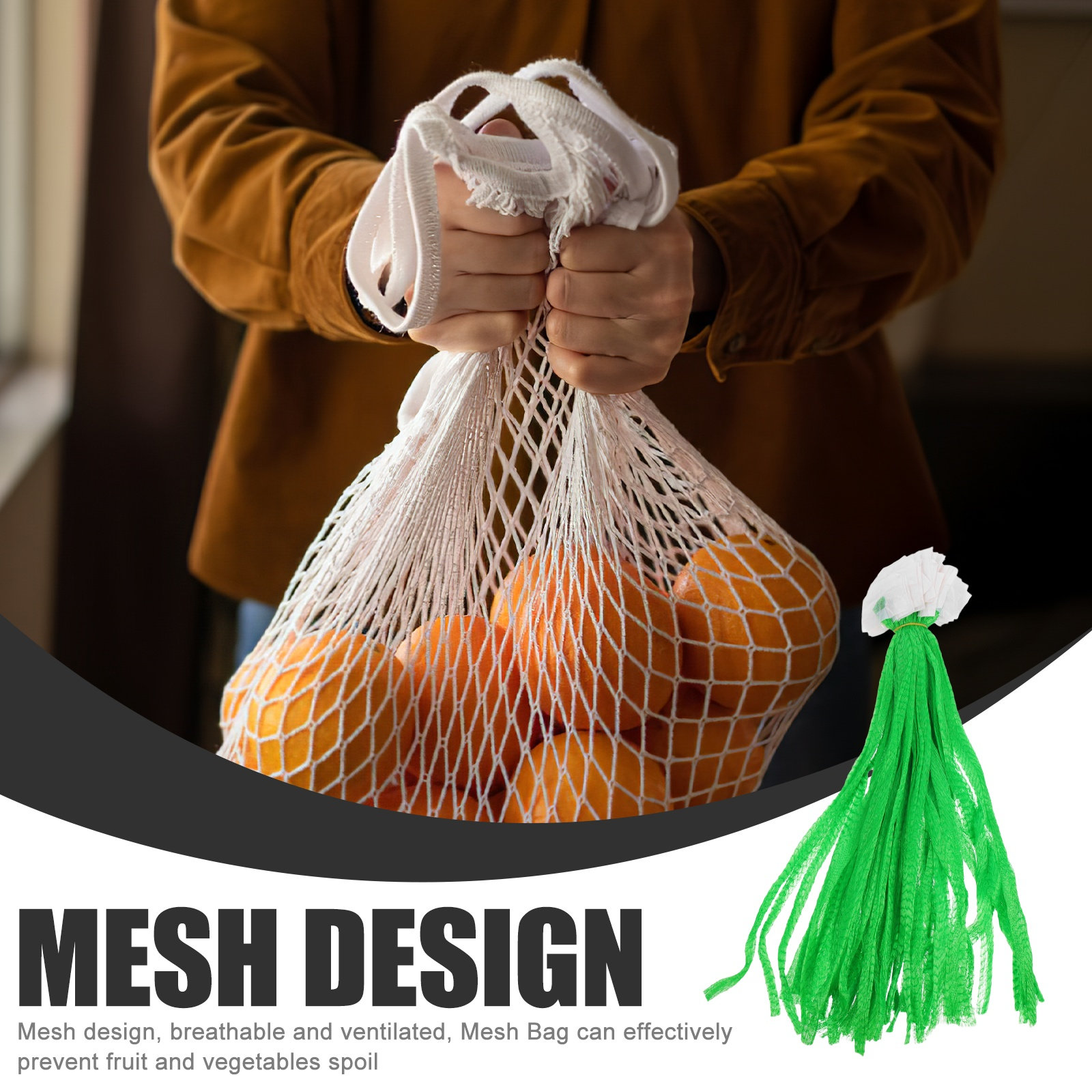 100Pcs Kantong Jaring PE Premi - Produce Bag Reusable Mesh ulasan dan harga