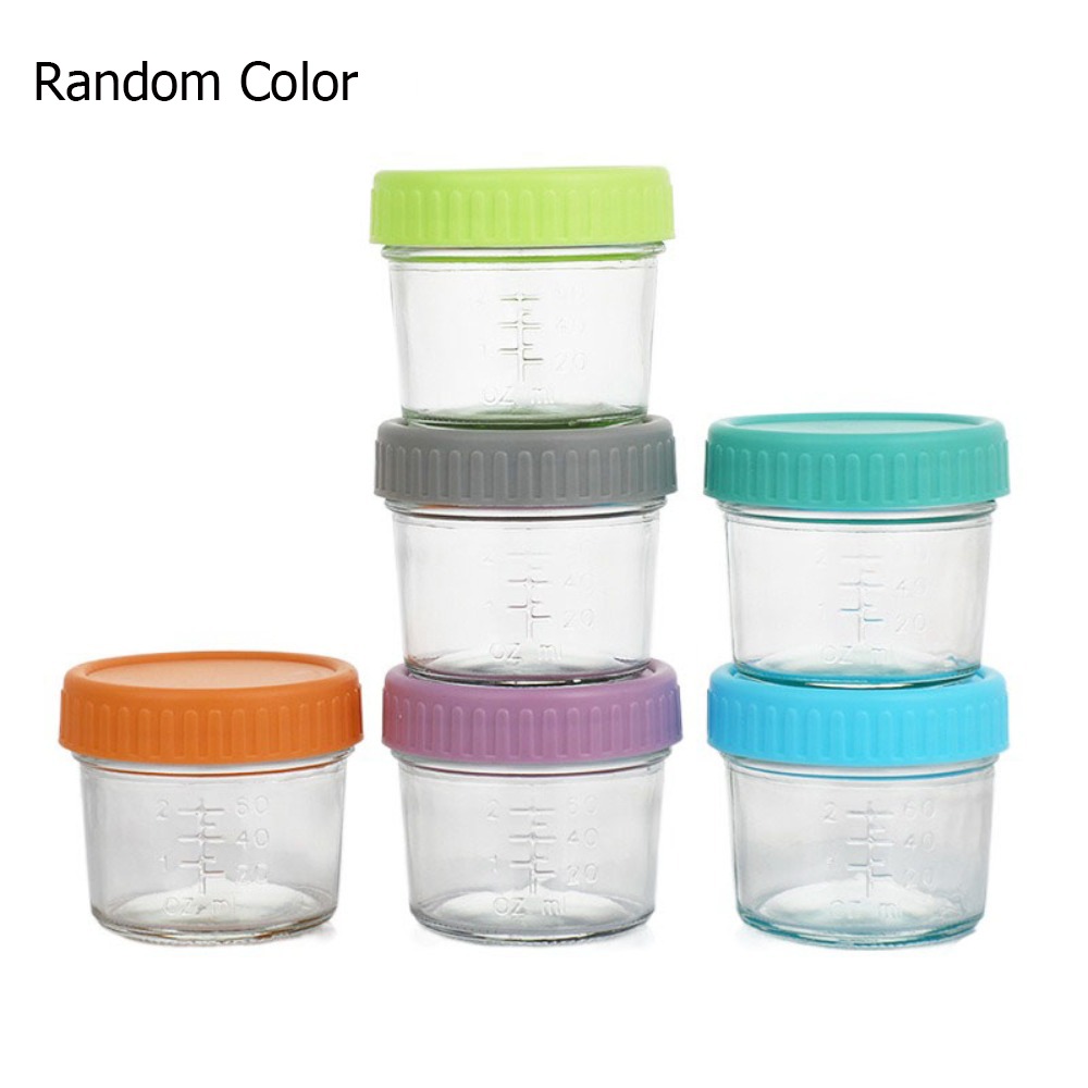 6 Buah Stoples Makanan Bayi Ka - Food Storage With Glass Lids ulasan dan harga
