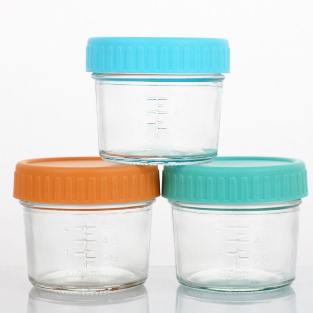 6 Buah Stoples Makanan Bayi Ka - Food Storage With Glass Lids ulasan dan harga