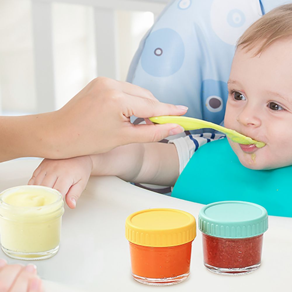6 Buah Stoples Makanan Bayi Ka - Food Storage With Glass Lids ulasan dan harga