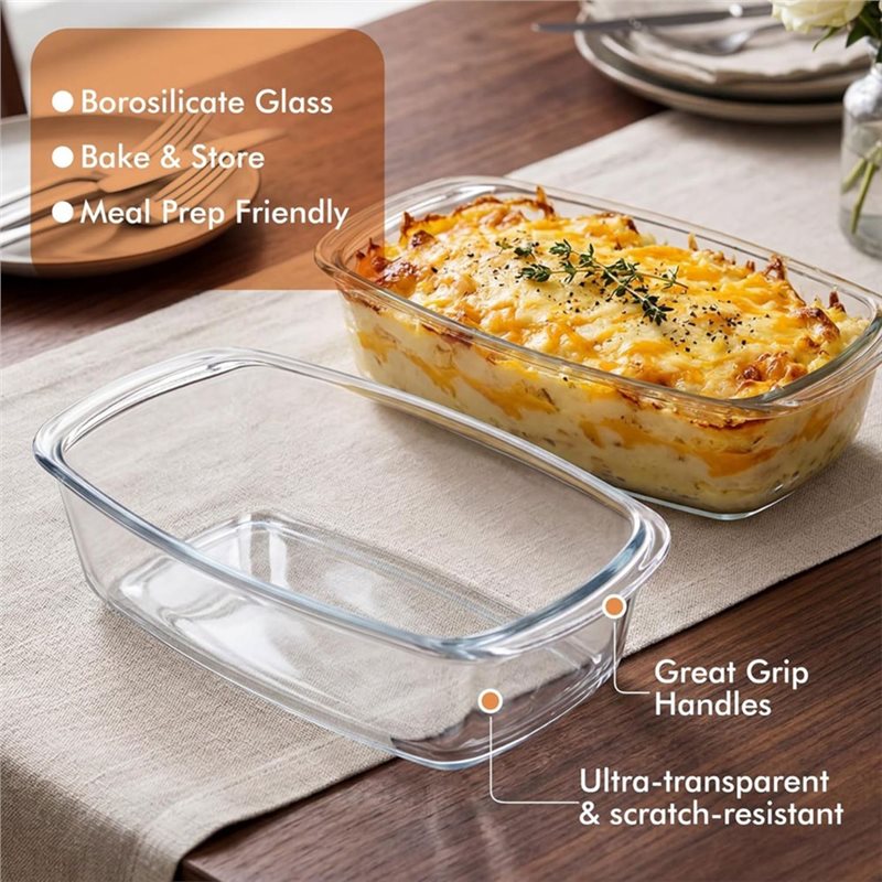 A25F-2-Pack PANCI ROTI KACA BE - Food Storage Glass Containers Large ulasan dan harga