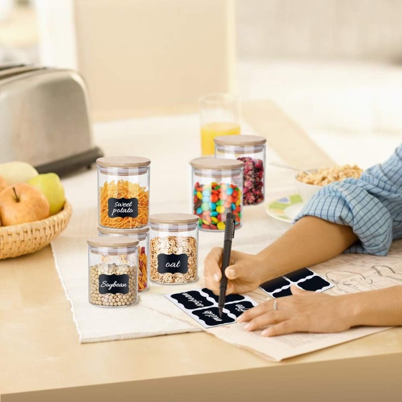 Set 12 Stoples Kaca dengan Tut - Food Storage Glass Containers Large ulasan dan harga