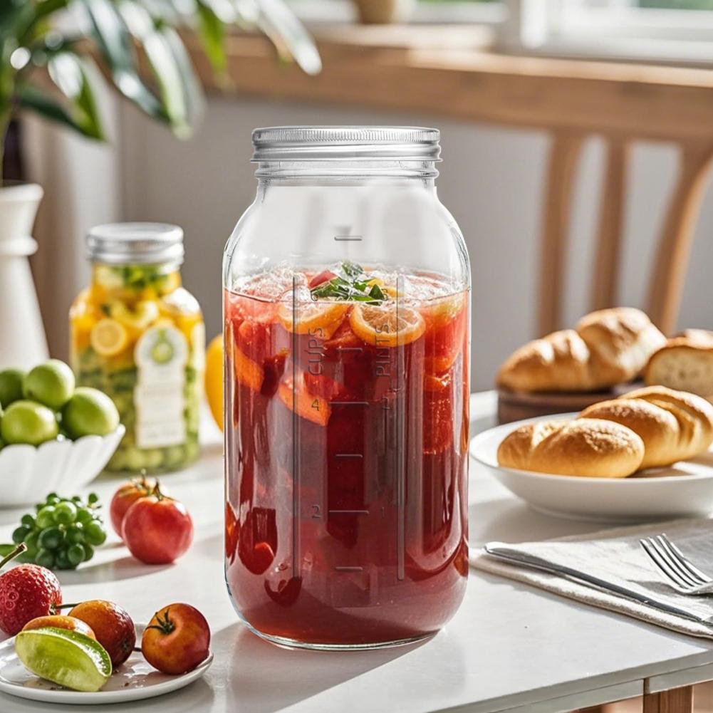 Stoples Kaca Mason Mulut Lebar - Food Storage Glass Containers Large ulasan dan harga