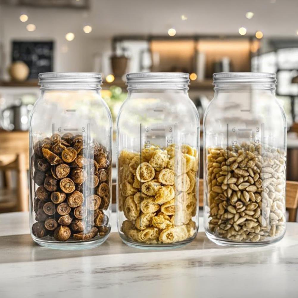 Stoples Kaca Mason Mulut Lebar - Food Storage Glass Containers Large ulasan dan harga