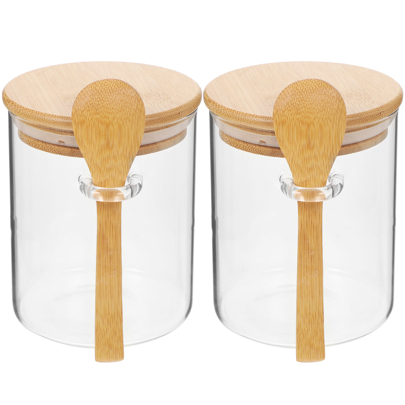 2 Buah Wadah Penyimpanan Tepun - Food Storage Containers Glass ulasan dan harga