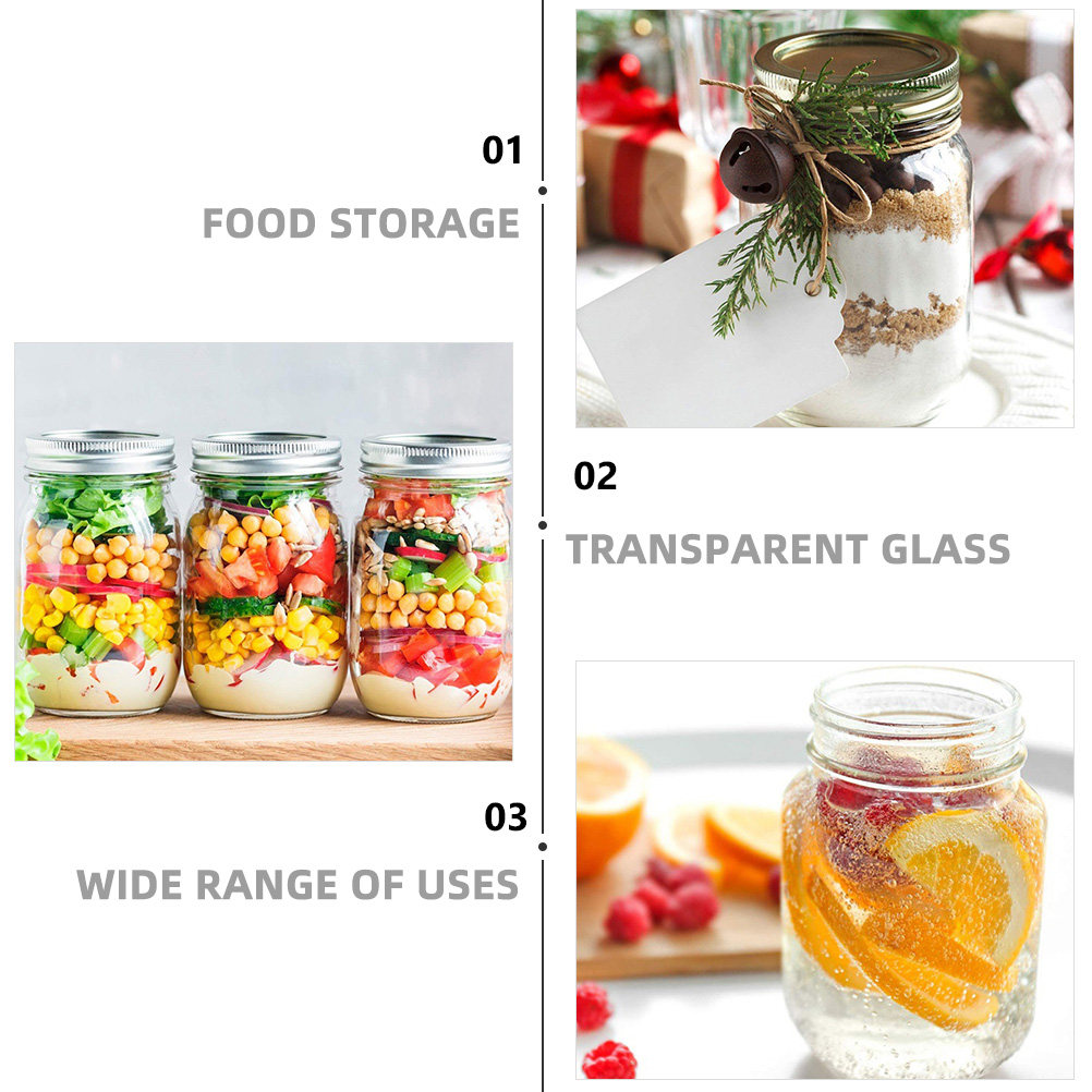 6 Buah Stoples Kaca Bulat Tran - Food Storage Glass ulasan dan harga