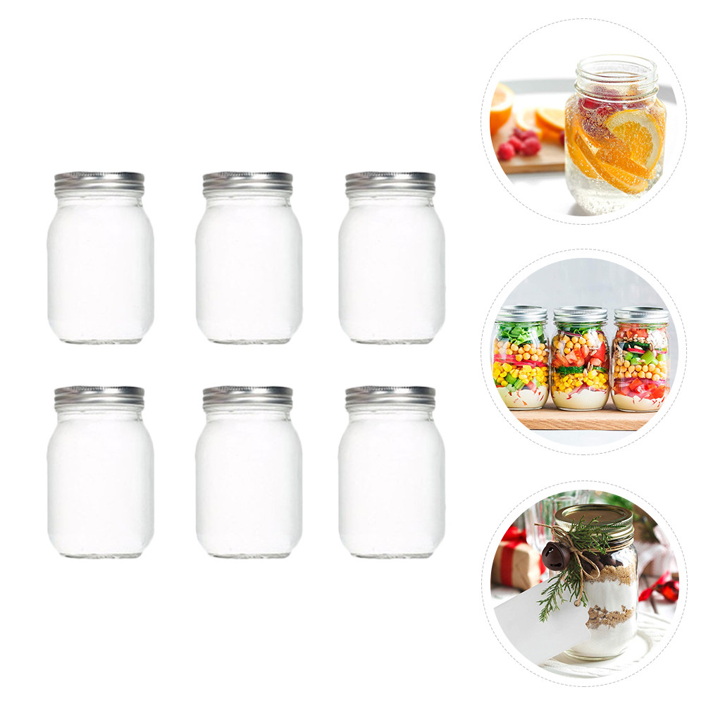 6 Buah Stoples Kaca Bulat Tran - Food Storage Glass ulasan dan harga