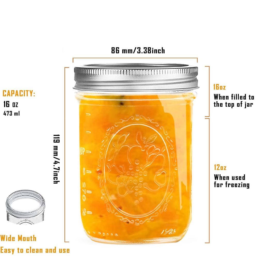 Stoples Mason Mulut Lebar 16oz - Food Storage Lid ulasan dan harga
