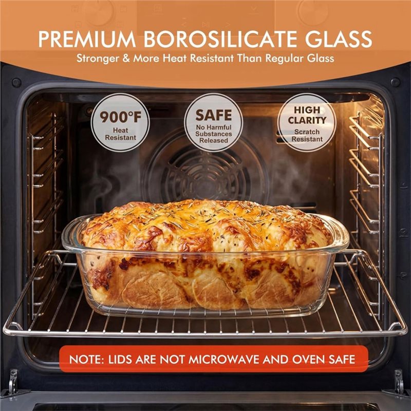 ABMR-Loaf Pan 2-Pack BESAR 7.6 - Food Storage Glass Containers Large ulasan dan harga