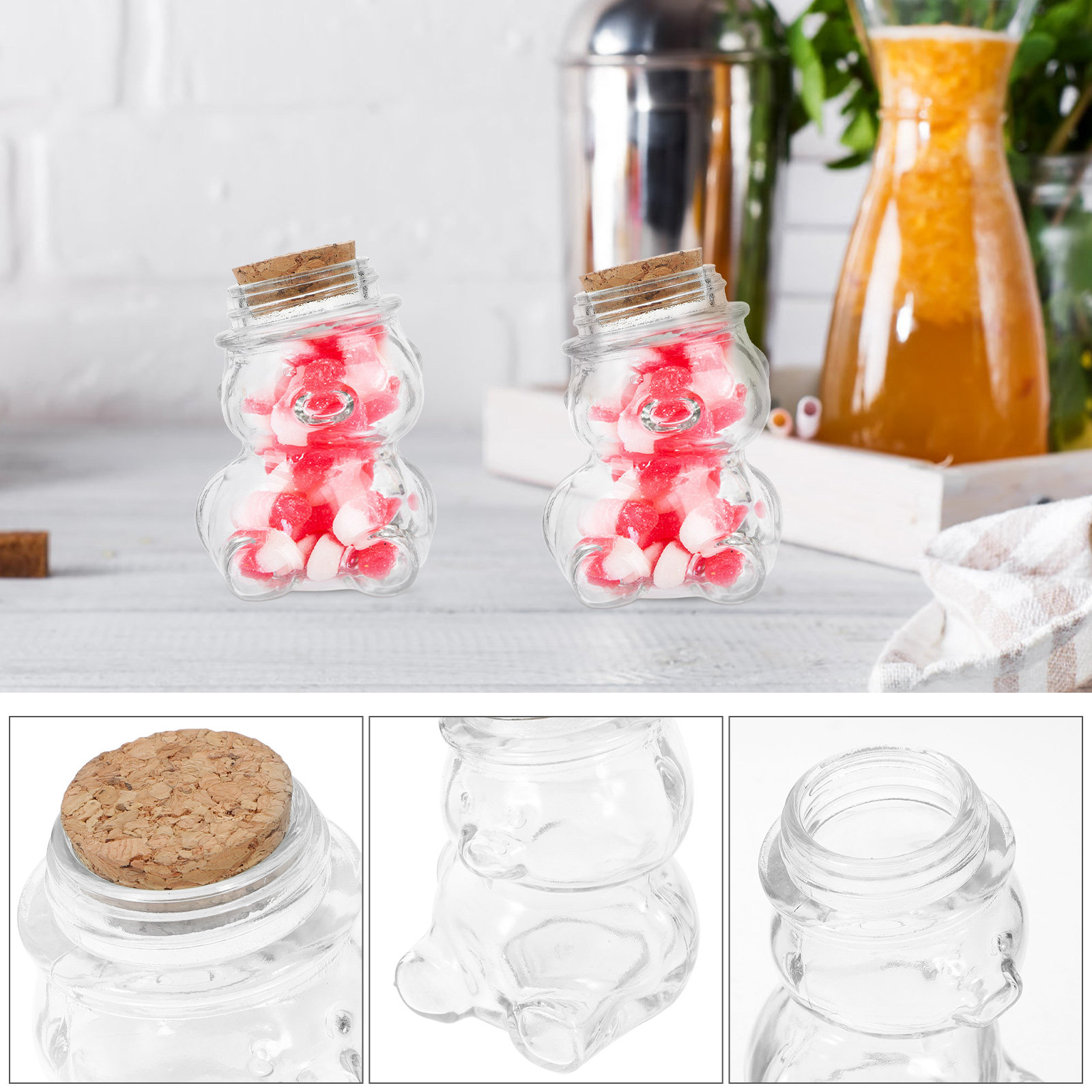 4 Buah Set Toples Permen Kaca  - Food Storage Containers Glass ulasan dan harga